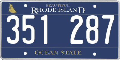 RI license plate 351287