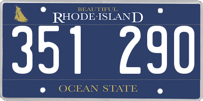 RI license plate 351290