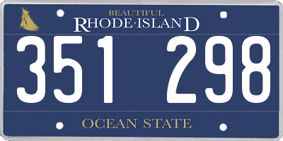 RI license plate 351298
