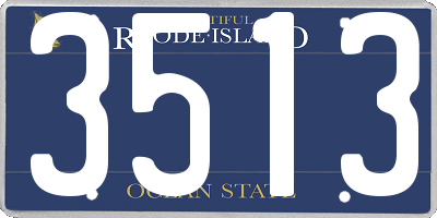 RI license plate 3513