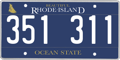 RI license plate 351311