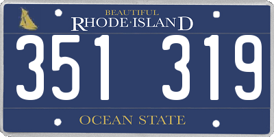 RI license plate 351319