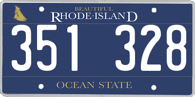 RI license plate 351328
