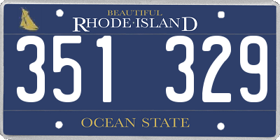 RI license plate 351329