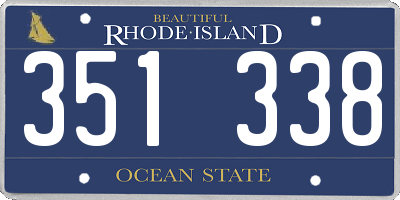 RI license plate 351338