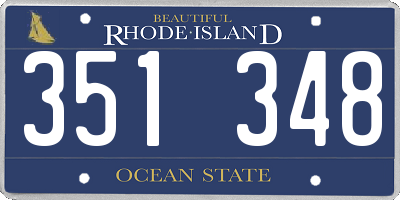 RI license plate 351348