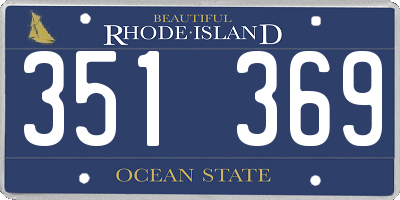 RI license plate 351369