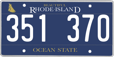RI license plate 351370
