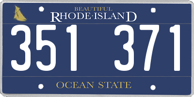 RI license plate 351371