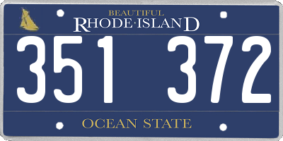 RI license plate 351372