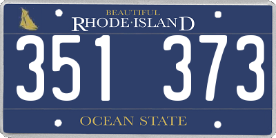 RI license plate 351373