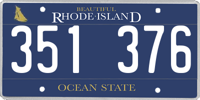 RI license plate 351376