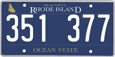 RI license plate 351377