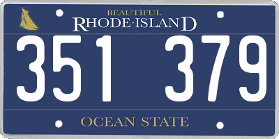 RI license plate 351379
