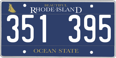 RI license plate 351395