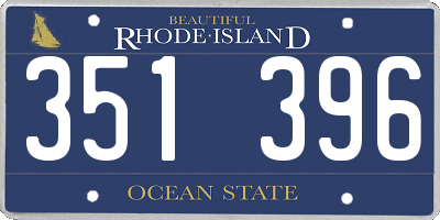 RI license plate 351396