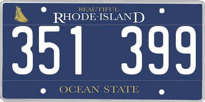 RI license plate 351399
