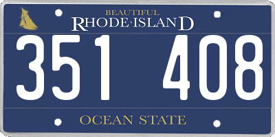 RI license plate 351408