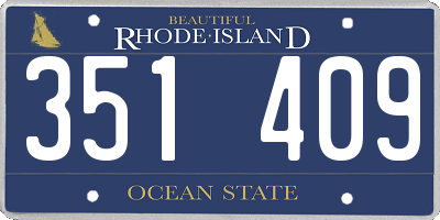 RI license plate 351409