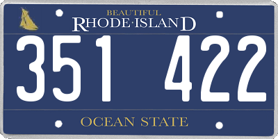 RI license plate 351422