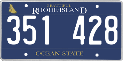 RI license plate 351428