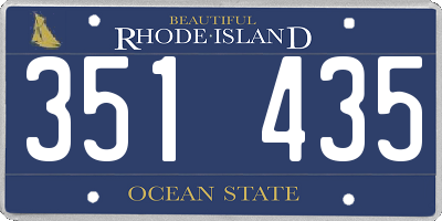 RI license plate 351435
