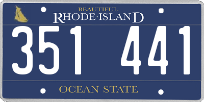 RI license plate 351441