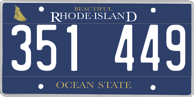 RI license plate 351449
