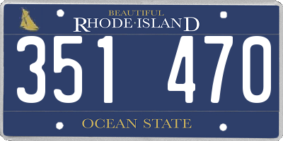 RI license plate 351470