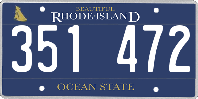 RI license plate 351472