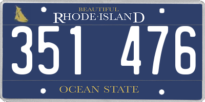 RI license plate 351476