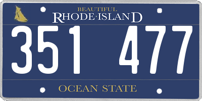 RI license plate 351477
