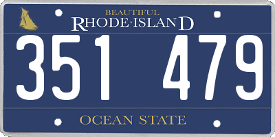 RI license plate 351479
