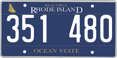 RI license plate 351480