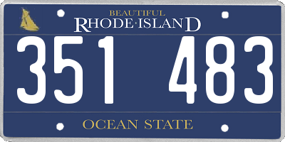 RI license plate 351483