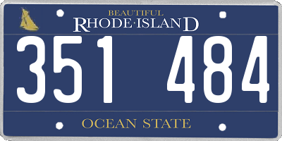 RI license plate 351484