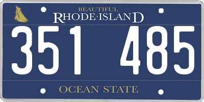 RI license plate 351485
