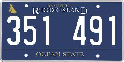 RI license plate 351491