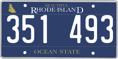 RI license plate 351493