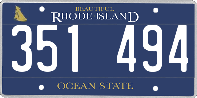 RI license plate 351494