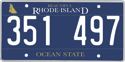 RI license plate 351497