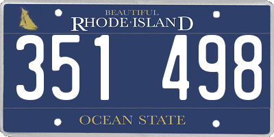RI license plate 351498