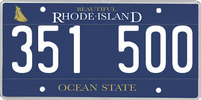 RI license plate 351500