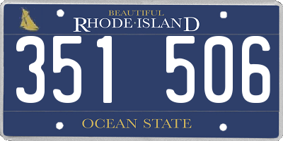 RI license plate 351506