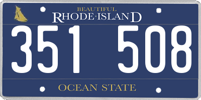 RI license plate 351508
