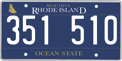 RI license plate 351510