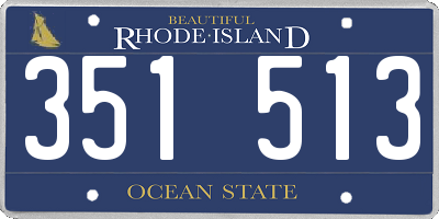 RI license plate 351513