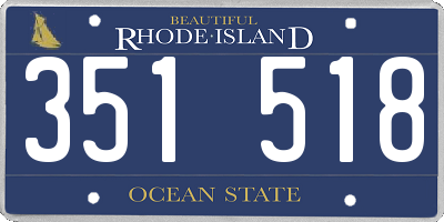 RI license plate 351518