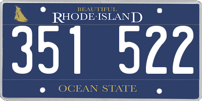 RI license plate 351522