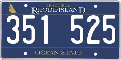 RI license plate 351525